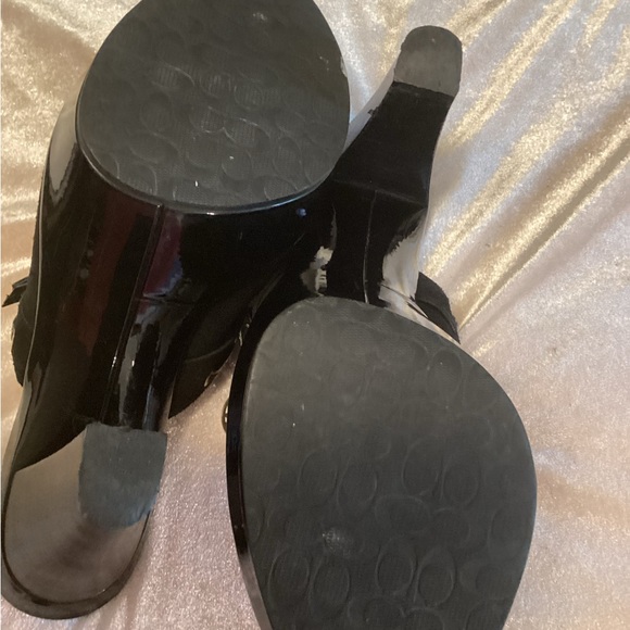 COACH suede slide with heel - Picture 8 of 8